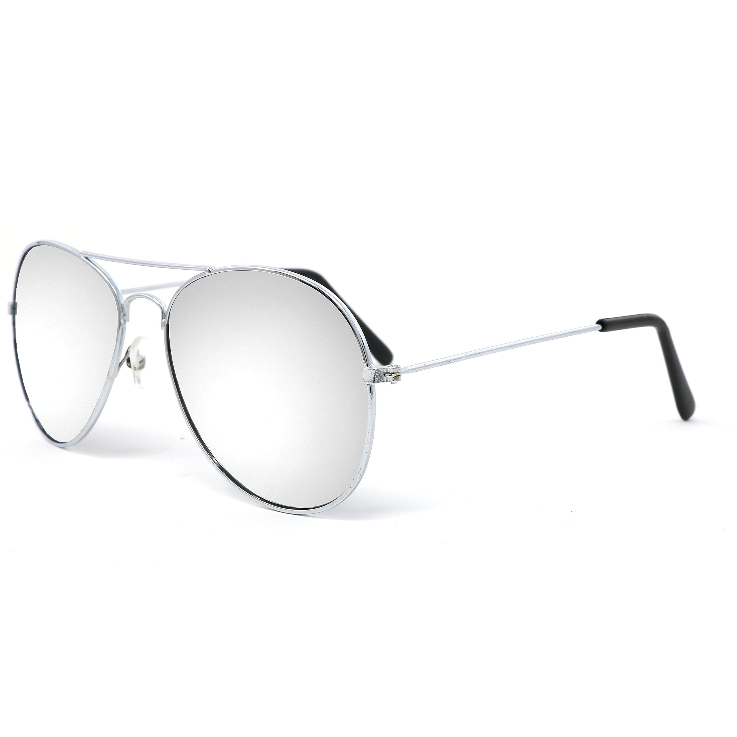 Big Mo's Toys Silver Mirrored Aviator Sunglasses Shades – 70's