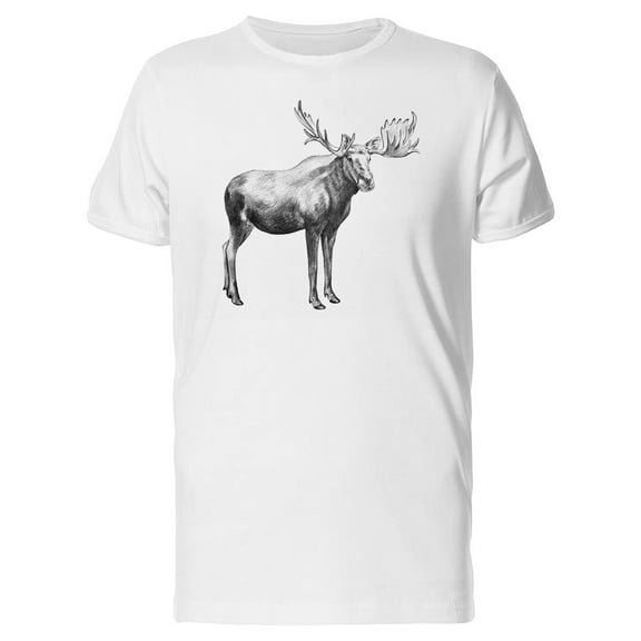 Big Moose Sketch T-Shirt Men -Image by Shutterstock, Male Large