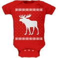 thumbnail image 1 of Big Moose Ugly Christmas Sweater Red Soft Baby One Piece - 3 month, 1 of 1