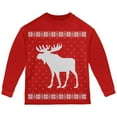 thumbnail image 1 of Big Moose Ugly Christmas Sweater Red Toddler Long Sleeve T-Shirt - 4T, 1 of 1