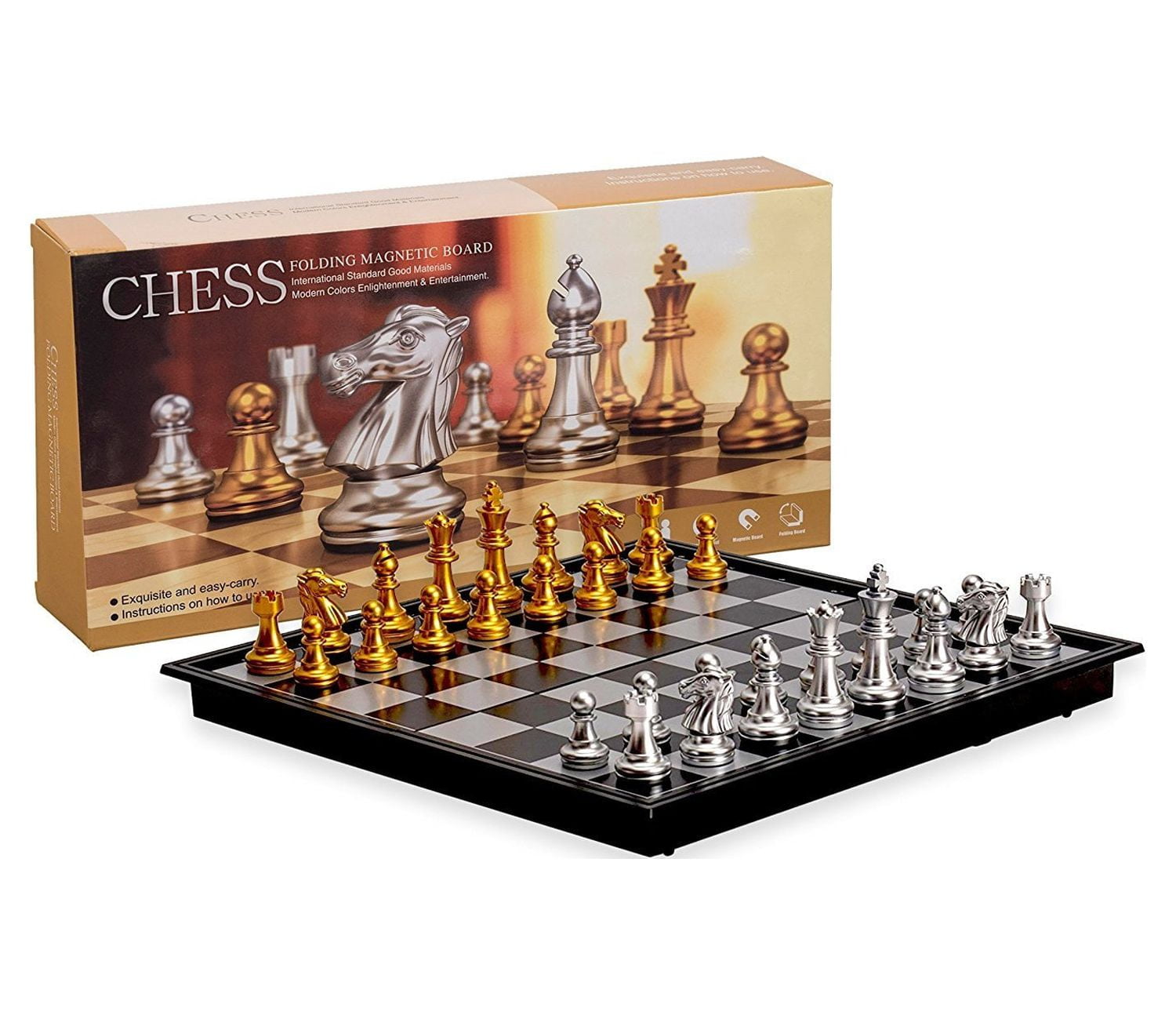 Medieval Theme Metal Chess Set with Blue Ash Burl Chess Board