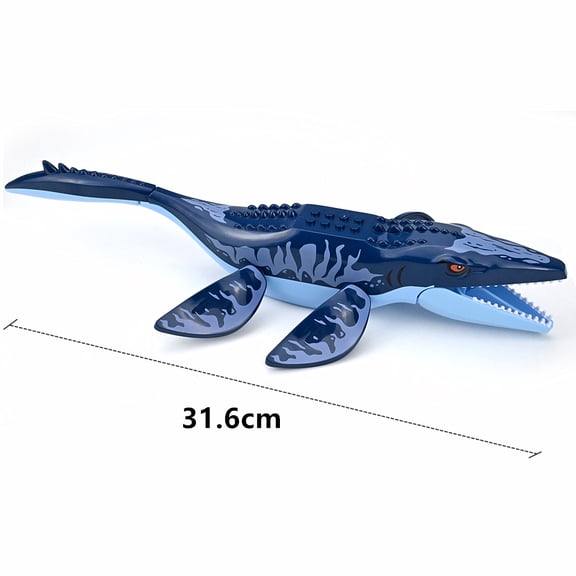 Big Mosasaurus Figures Animals Building Blocks Action Dinosaur World DIY Assemble Sea Monster Educational Kid Toy Bricks