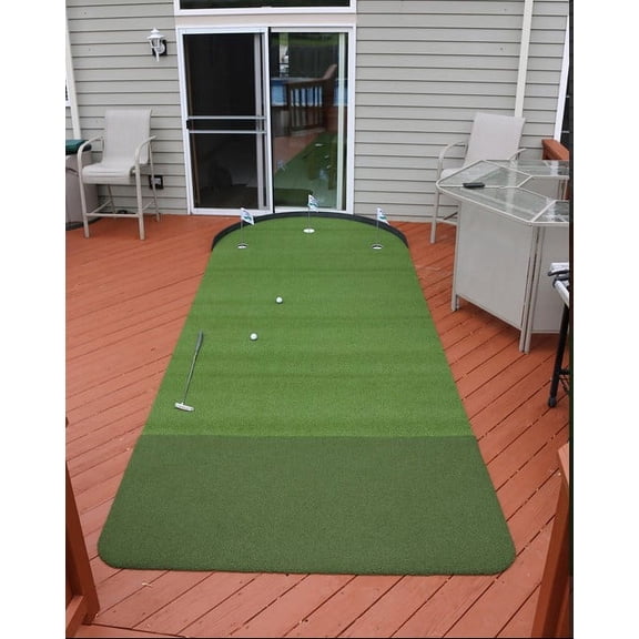 Big Moss Golf Commander 6'X15' Indoor/Outdoor Practice Putting Chipping Green with 3 Cups