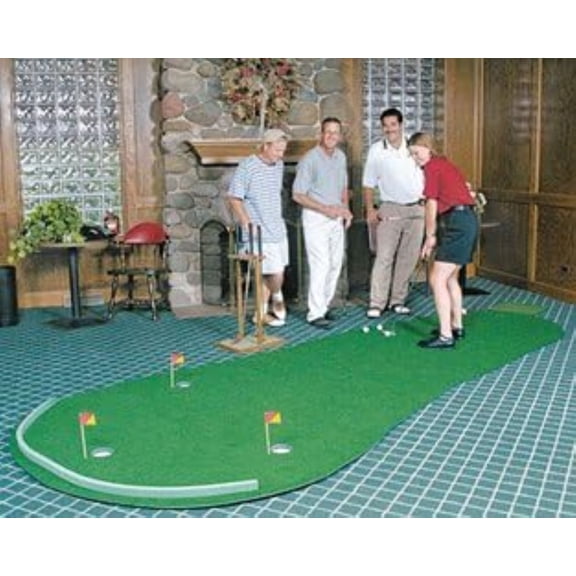 Big Moss Golf The Admiral V2 6' X 15' Practice Putting Chipping Green with 3 Cups