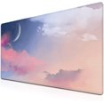 thumbnail image 1 of Big Mouse Pad Pink Desk Decor for Girls, Gaming Mouse Pads Desk Pad for Woman Keyboard Mousepad, Mouse Pad Big Non-Slip Rubber Base, 35.4" X 15.7" for Work/Game/Office Watercolor Pastel Sky, 1 of 6