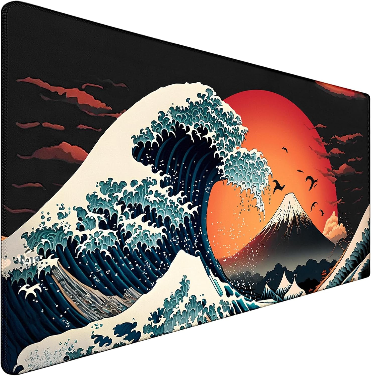 Big Mouse Pad, Upgrade Durable 31.5"x15.7" Larger Extended Mouse Pad for Gamer with Stitched Edges, Waterproof Non-Slip Base Long XXL Large Mousepad for Home Office Gaming Work, Full Moon Pattern
