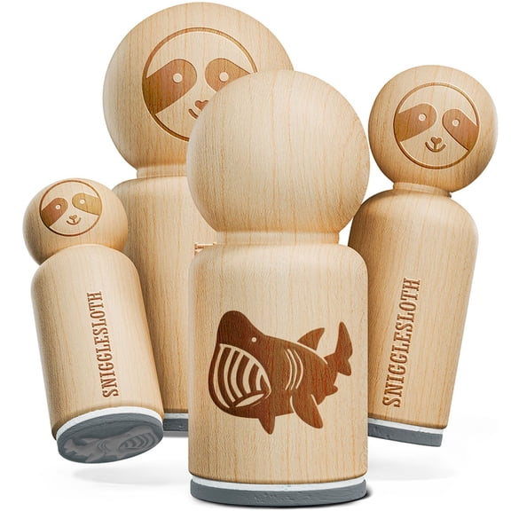 Big Mouth Basking Shark Marine Sea Creature Rubber Stamp for Stamping Crafting Planners - 1 Inch Medium