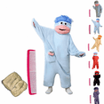 thumbnail image 1 of Big Mouth Monster One-Piece Pajamas, Silly Wearable One-Piece Pajamas with Shoes and Comb, Funny Monster Jumpsuit for Adults，Light Blue Xl, 1 of 4