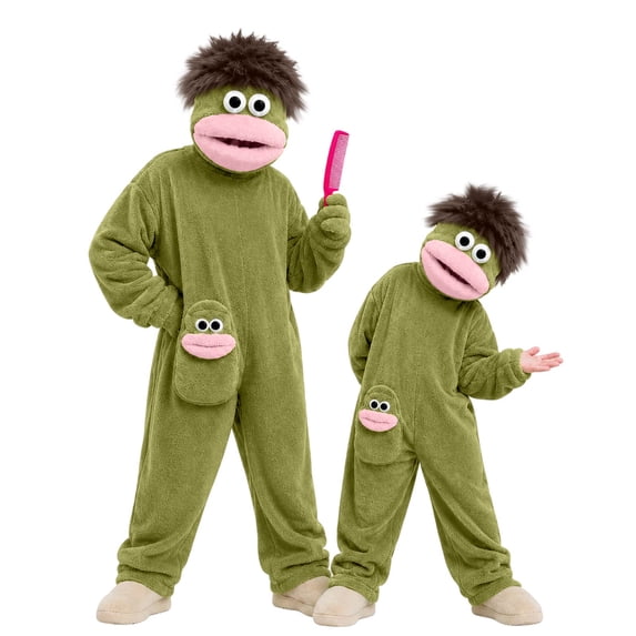 Big Mouth Monster Onesie Kids Cartoon Pajamas Silly Monster Onesie Pajamas Soft Plush Cozy Home Loungewear