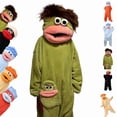 thumbnail image 1 of Big Mouth Monster Onesie Silly Monster Onesie Plush Onesie Pajamas Cozy Home Loungewear Green M, 1 of 8