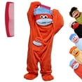 thumbnail image 1 of Big Mouth Monster Onesie Silly Monster Onesie Plush Onesie Pajamas Cozy Home Loungewear (No Shoes Included), 1 of 6