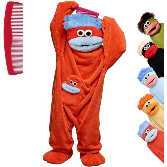 Big Mouth Monster Onesie Silly Monster Onesie Plush Onesie Pajamas Cozy Home Loungewear (Shoes Included)