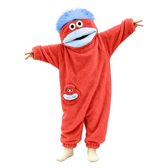 Big Mouth Monster Onesie Silly Monster Onesie Plush Onesie Pajamas Cozy Home Loungewear