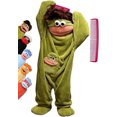 thumbnail image 1 of Big Mouth Monster Onesie, Silly Plush Hooded Pajamas for Halloween Christmas Winter, Googly Eyes Wide Grin Cozy Coral Fleece One-Piece Loungewear, Funny Holiday Cloth Sleepwear, 1 of 9
