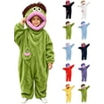 thumbnail image 1 of Big Mouth Monster Onesie for Kids,Funny Plush Hooded One Piece Jumpsuits Loungewear Halloween Pajamas Costume, 1 of 5
