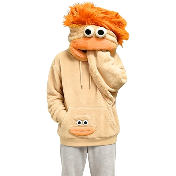 Big Mouth Monster Pullover Hoodies Unisex Flannel Hooded Sweatshirt Oversized Hoodies For Women Plush Soft Halloween Outfits