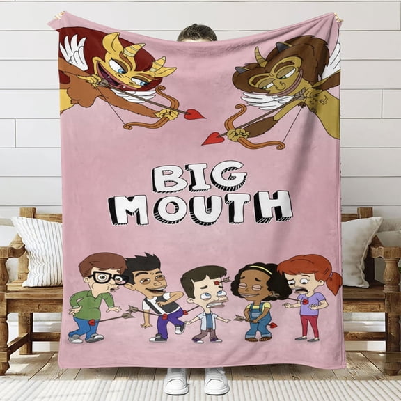 Big Mouth Throw Blanket Gifts for Fans Lover Girls Boys Women Present Hoodie Him Bed 50"x60"