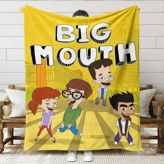 Big Mouth Throw Blanket Gifts for Fans Lover Girls Boys Women Present Hoodie Him Bed 50"x60"