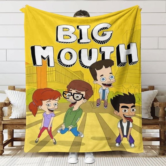 Big Mouth Throw Blanket Gifts for Fans Lover Girls Boys Women Present Hoodie Him Bed 60"x80"