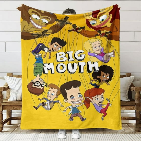 Big Mouth Throw Blanket Gifts for Fans Lover Girls Boys Women Present Hoodie Him Bed 60"x80"