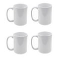 thumbnail image 1 of Big Mug White Ceramic 15 ounces ( 12,7 x 10,6 cm ) Dye Heat Transfer Coated Glossy Sublimation Coffee set 4 Pieces Diswashable Microwave Safe, 1 of 7