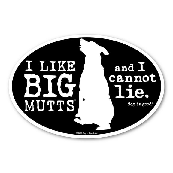 Big Mutts Oval Magnet