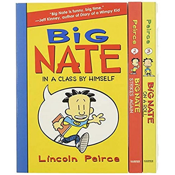 Pre-Owned Big Nate Triple Play Box Set: Big Nate: In a Class by Himself, Big Nate Strikes Again, Big Nate on a Roll, 9780062283603, 006228360X, Paperback, BOX edition
