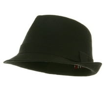 Big New Linen Fedora Hat - Black XL
