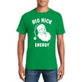 thumbnail image 1 of Big Nick Energy Christmas T-Shirt for Men - Funny Santa Claus Face Xmas Gifts Humor Costumes | Comical Graphic Tee (Irish Green), 1 of 4