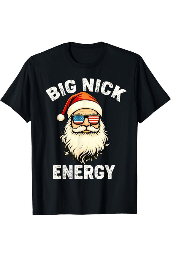 Big Nick Energy Funny Santa Christmas - Vintage Santa Claus Adult T-Shirt