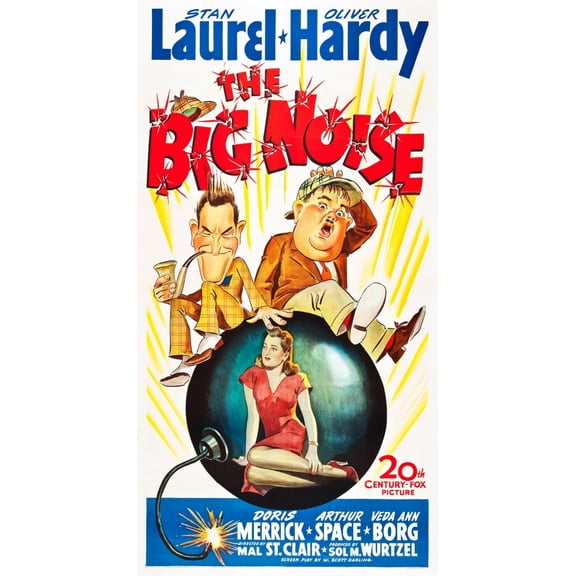 The Big Noise Top L-R: Stan Laurel Oliver Hardy Center: Doris Merrick On Poster Art 1944 Tm And Copyright �20Th Century Fox Film Corp. All Rights Reserved./Courtesy Everett Collection Movie Poster