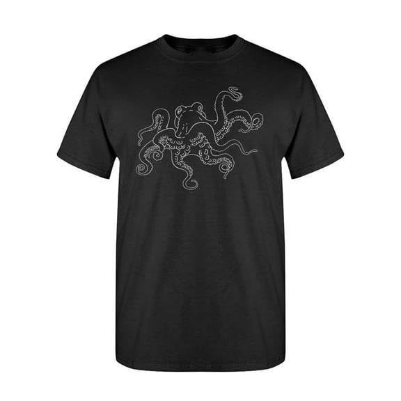 Big Octopus With Long Tentacles T-Shirt Men -Image by Shutterstock, Male Medium