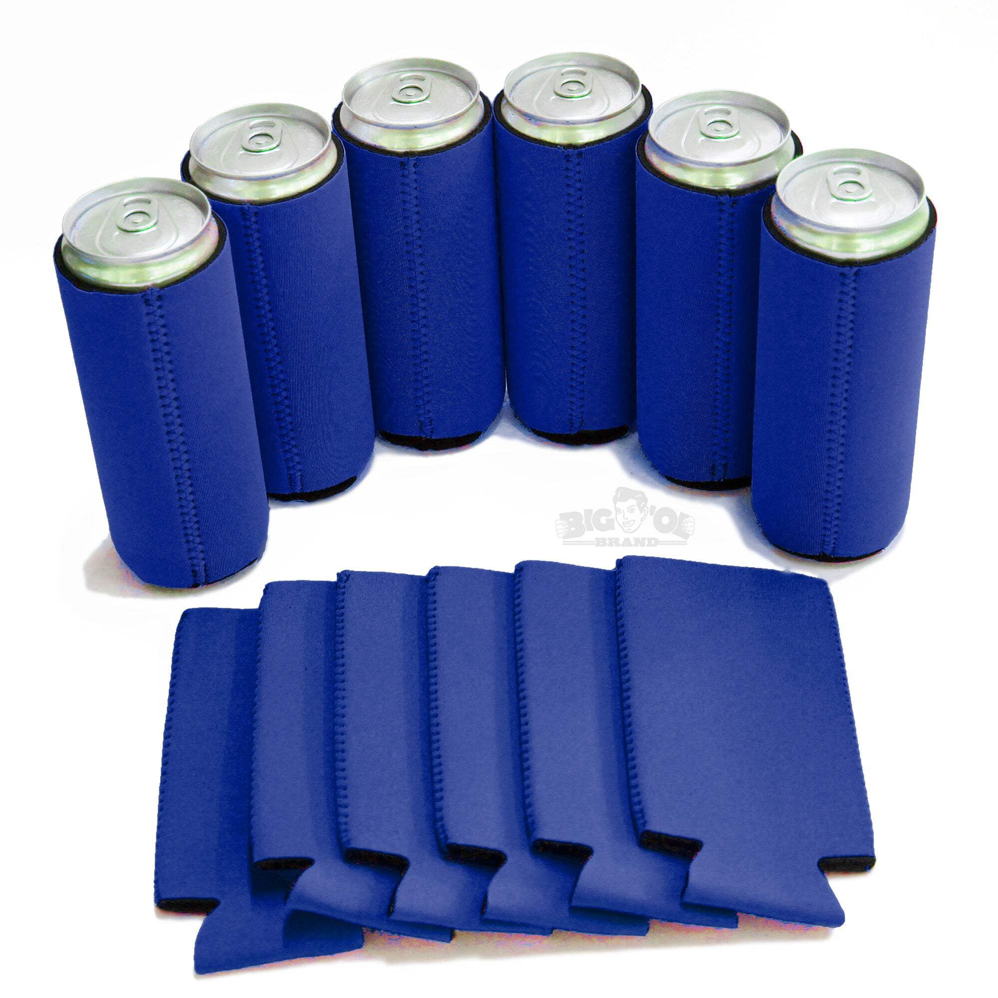 Big Ol' Neoprene 12 Ounce Slim Can Cooler 12 Pack Navy