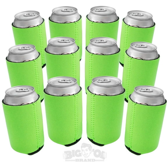 Big Ol' Neoprene Reversible Can Cooler 12 Pack Green