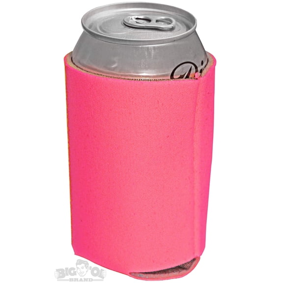 Big Ol' Single Premium Blank Beverage Insulator Can Cooler for Soda and Beverages (Hot Pink)
