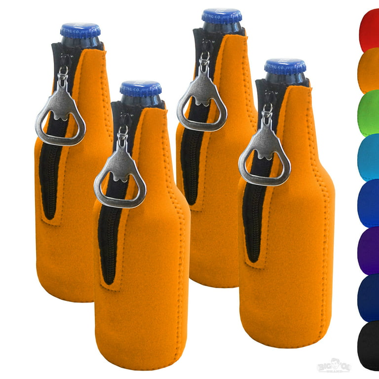 Play Platoon Beer Bottle Can Cooler Sleeves for Party - Collapsible  Neoprene Sleeve with Zipper 6 Pack