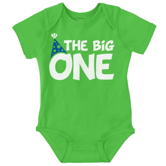 Big One Happy 1st Birthday Romper Boys or Girls Infant Baby Brisco Brands 12M