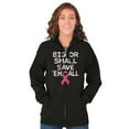 thumbnail image 1 of Big Or Small Save Them All Pink Zip Hoodie Sweatshirt Women Brisco Brands S, 1 of 6