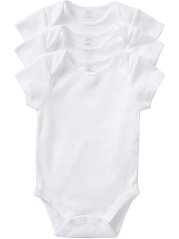 Unisex 0-24 Months Short-Sleeve Bodysuit - 3 Pack (White 9-12 Months)