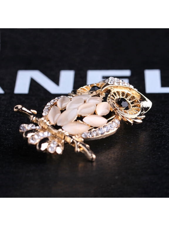 Big Owl Brooches Bouquet Vintage Wedding Hijab Scarf Pin Up Buckle Broches