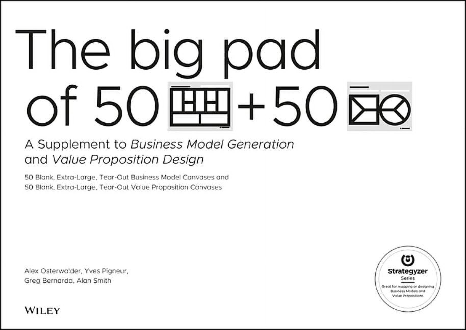 Big Pad of 50 Blank Extra Large Business Model Canvases and 50 Blank