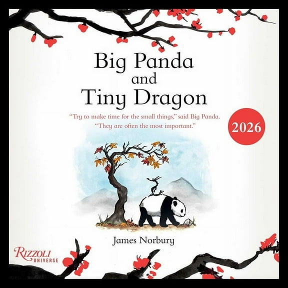 Big Panda and Tiny Dragon 2026 Wall Calendar, (Paperback)