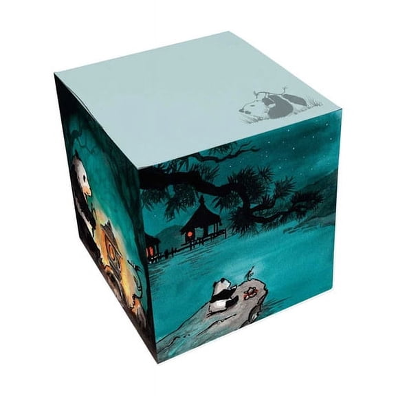 Big Panda and Tiny Dragon Sticky Note Memo Cube, (Hardcover)