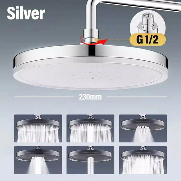 Big Panel Shower Head Fine And Even Water Flow High-Pressure Water Saving