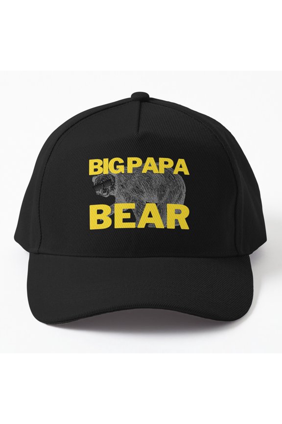 Big Papa Bear Baseball Hat, Father Family Bear Character Graphic Design, Classic Cap
