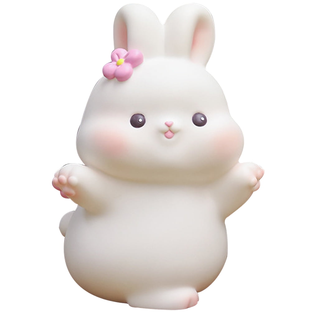 Pink Little Piggy Bank Coin Rabbit Desktop Decoration Vinyl Child ...