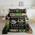 thumbnail image 1 of Big Pike Fish Bedding Set Deer Comforter Set Fish and Hunt Duvet Set Antlers Fish Fishing Rod Inner Fill Comforter Set, 1 of 6