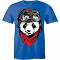 thumbnail image 1 of Big Pilot Panda Bear Graphic Printed Short Sleeve Men's Cool T-Shirt, 1 of 4