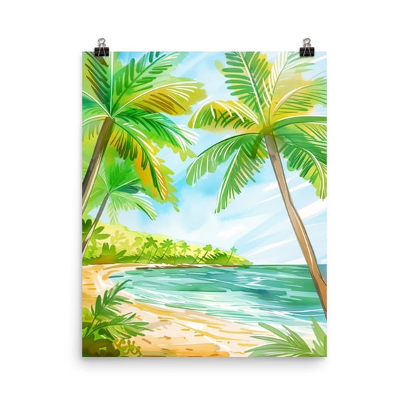 Big Pine Key Print, Florida Keys Coastal Wall Art, Tropical Beach Poster, Sunshine State Decor, Seaside Landscape Artwork, Island Home Decor #3590, Unframed Poster Size 12x18