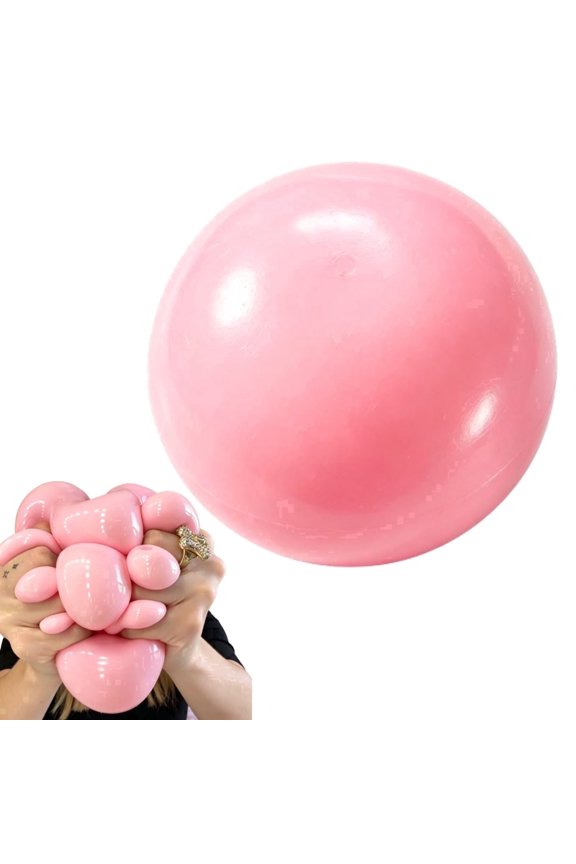 Big Pink Dough Ball - Ultra-Soft Slow Rising Squishy Fluid Cheese Ball , Stress Relief for Adults, Focus & Relaxation